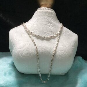 Milor 925 Sterling Silver French Rope Necklace • 36” • 16g • Vintage Y2K